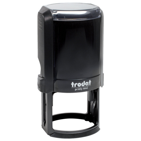 Оснастка для печатей оттиск D=42 мм синий, TRODAT 4642 PRINTY 4.0, корпус черный, крышка, подушка - Оснастки для печатей