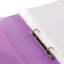 Папка для портфолио ребенка, 2 кольца, 20 файлов, полупрозрачная фиолетовая, ЮНЛАНДИЯ, 129802 - Портфолио
