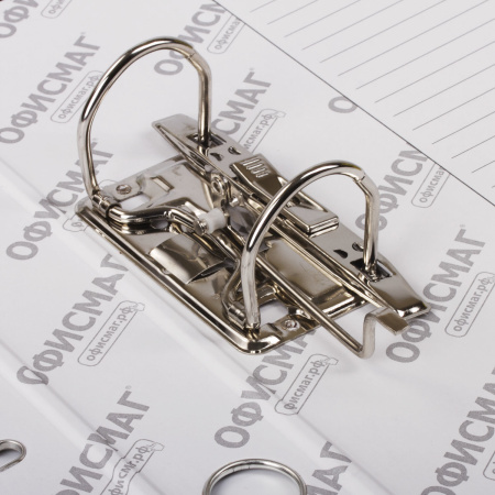 Папка-регистратор ОФИСМАГ с арочным механизмом, покрытие из ПВХ, 50 мм, зеленая, 225755 - Папки-регистраторы с арочным механизмом