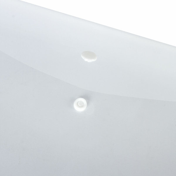 Папка-конверт с кнопкой STAFF, А4, до 100 листов, прозрачная, 0,15 мм, 270467 - Папки-конверты с кнопкой