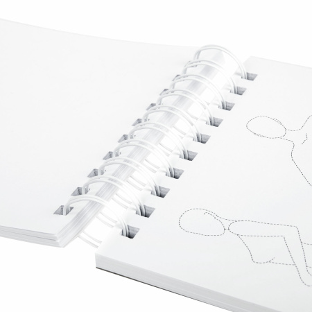 Скетчбук, С ШАБЛОНАМИ ФИГУР, бумага 160 г/м2, 145х205 мм, 60 л., гребень, подложка, BRAUBERG ART, 115073 - Альбомы, скетчбуки и бумага для графики и эскизов