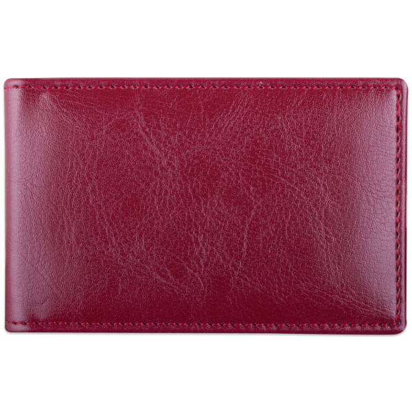 Визитница однорядная BRAUBERG "Imperial", на 20 визиток, под гладкую кожу, бордовая, 231652 - Визитницы и кредитницы однорядные карманные
