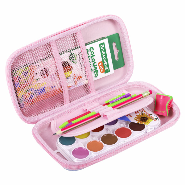 Пенал BRAUBERG SHINY, 1 отделение, 1 откидная планка, EVA, 22х13х4 см, "Unicorn", 271555 - Пеналы каркасные