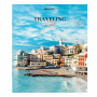 Тетрадь А5, 96 л. BRAUBERG, скоба, линия, обложка картон, "Traveling" (микс в спайке), 404439 - Тетради более 60 листов