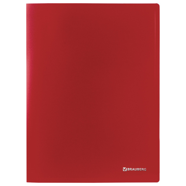 Папка на 2 кольцах BRAUBERG "Office", 25 мм, красная, до 170 листов, 0,5 мм, 227496 - Папки на кольцах