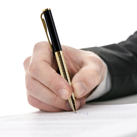 Ручка подарочная шариковая GALANT "Black Melbourne", корпус золотистый с черным, золотистые детали, пишущий узел 0,7 мм, синяя, 141356 - Ручки шариковые подарочные