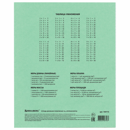 Тетрадь ВЕЛИКИЕ ИМЕНА. Архимед, 12 л. крупная клетка, плотная бумага 80 г/м2, обложка тонированный офсет, BRAUBERG, 105715 - Тетради 12-24 листов