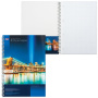 Тетрадь А4, 100 л., HATBER, спираль, клетка, глянцевый лак, карман, "CITYSCAPE" ("Город"), 100Ткм4B1сп_12523, T170090 - Тетради формата А4