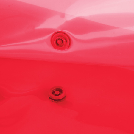 Папка-конверт с кнопкой STAFF, А4, до 100 листов, прозрачная, красная, 0,12 мм, 225172 - Папки-конверты с кнопкой