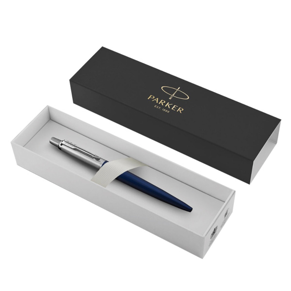 Ручка шариковая PARKER "Jotter Core Royal Blue CT", корпус синий, детали хром, синяя, 1953186 - Ручки шариковые подарочные