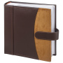 Фотоальбом BRAUBERG на 200 фото 10х15 см, под гладкую кожу, бумажные страницы, застежка, темно-коричневый, 390479 - Фотоальбомы