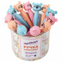 Ручка фигурная шариковая ЮНЛАНДИЯ "Мишка", мягкий силиконовый корпус, ассорти, СИНЯЯ, пишущий узел 0,7 мм, 143780 - Ручки фигурные