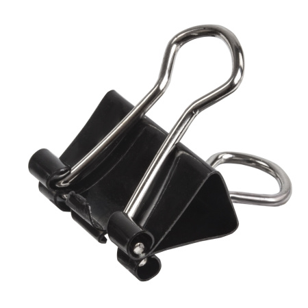 Зажимы для бумаг STAFF "EVERYDAY", КОМПЛЕКТ 12 шт., 15 мм, на 45 листов, черные, картонная коробка, 229049 - Зажимы для бумаг