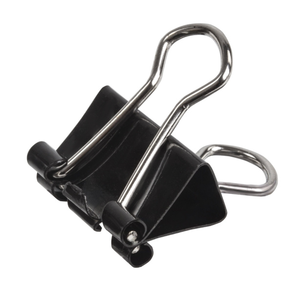 Зажимы для бумаг STAFF "EVERYDAY", КОМПЛЕКТ 12 шт., 15 мм, на 45 листов, черные, картонная коробка, 229049 - Зажимы для бумаг