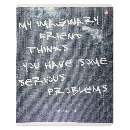 Тетрадь А5 48 л. АЛЬТ скоба, клетка, глянцевый лак, "Джинса New" (5 видов), 7-48-1172 - Тетради 40-48 листов