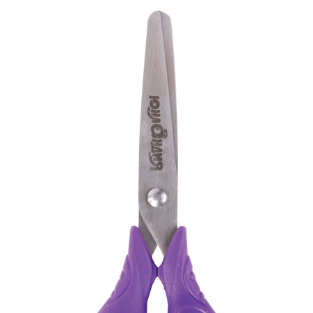 Ножницы ЮНЛАНДИЯ "КОТИК МЯУ", 130 мм, картонная упаковка с подвесом, ассорти, 236978 - Ножницы детские