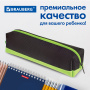 Пенал-косметичка BRAUBERG, мягкий, "Black&Bright", черно-зеленый, 21х5х5 см, 229005 - Пеналы мягкие