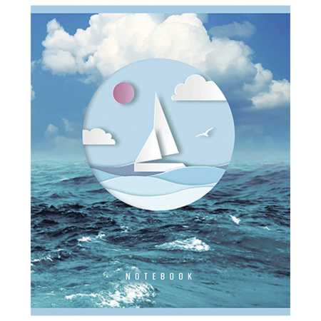 Тетрадь А5, 48 л., ПЗБМ, скоба, клетка, ламинация, вырубка, "Следуй за мечтой" (5 видов), 029470 - Тетради 40-48 листов