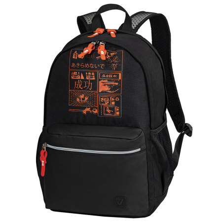 Рюкзак BRAUBERG FASHION CITY универсальный, "Manga Anime", черный, 46х31х15 см, 270811