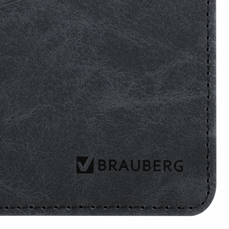 Планинг настольный недатированный (305x140 мм) BRAUBERG "Status", под кожу, 60 л., черный, 113372 - Планинги