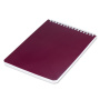 Блокнот А5 146х205 мм, 60 л., гребень, перфорация на отрыв, лакированный, BRAUBERG, Бордовый, 111271 - Блокноты