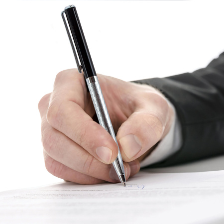 Ручка подарочная шариковая GALANT "Landsberg", корпус серебристый с черным, хромированные детали, пишущий узел 0,7 мм, синяя, 141013 - Ручки шариковые подарочные