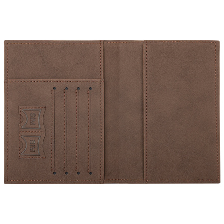 Обложка для паспорта с карманами и резинкой, мягкая экокожа, "PASSPORT", коричневая, BRAUBERG, 238204 - Обложки для паспорта