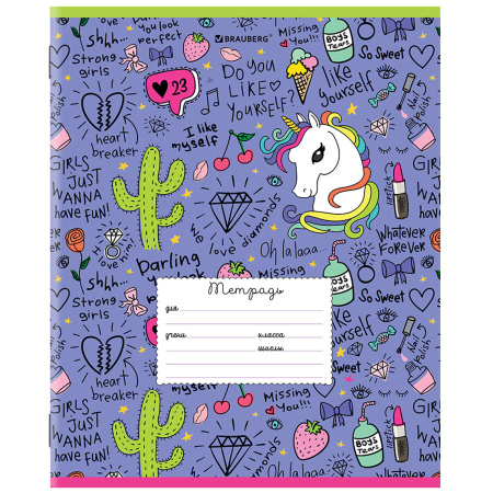 Тетрадь 24 л. BRAUBERG линия, обложка картон, "ЯРКИЙ МИКС", 106488 - Тетради 12-24 листов