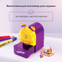 Точилка механическая ЮНЛАНДИЯ "Лабиринт", для чернографитных и цветных карандашей, крепление к столу, корпус фиолетовый, 228478 - Точилки механические
