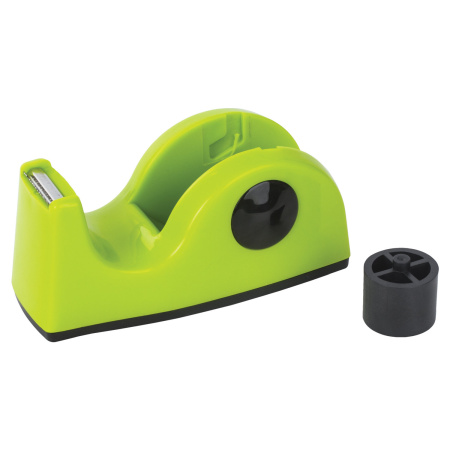 Диспенсер для клейкой ленты BRAUBERG настольный, утяжеленный, средний, салатовый, 11,8х5х5 см, 440143 - Диспенсеры для канцелярской ленты