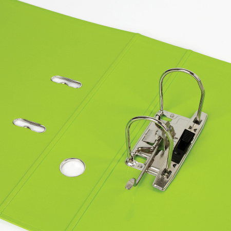 Папка-регистратор BRAUBERG "EXTRA", 75 мм, салатовая, двустороннее покрытие пластик, металлический уголок, 228576 - Папки-регистраторы с арочным механизмом