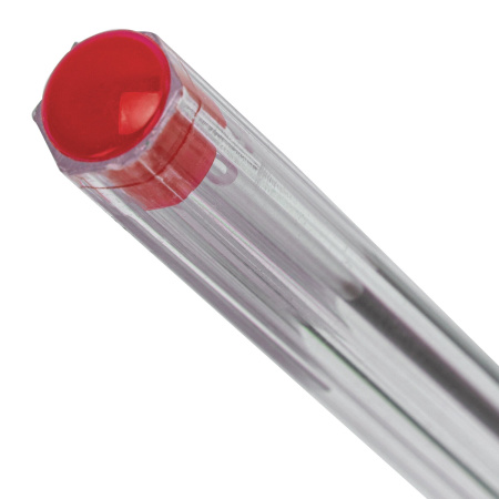 Ручка шариковая STAFF "Basic Budget BP-04", КРАСНАЯ, линия письма 0,5 мм, с штрихкодом, 143870 - Ручки шариковые неавтоматические