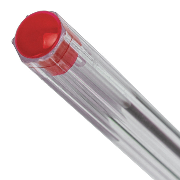 Ручка шариковая STAFF "Basic Budget BP-04", КРАСНАЯ, линия письма 0,5 мм, с штрихкодом, 143870 - Ручки шариковые неавтоматические