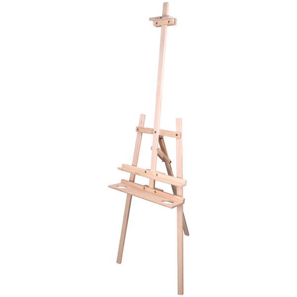 Мольберт напольный из сосны Лира с полкой, 170х55х70 см, высота холста до 107 см, BRAUBERG ART CLASSIC, 192261 - Мольберты