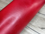 Переплетный кожзам (Италия) глянцевый, цвет красный, отрез 33*70 см - Кожзам и экокожа