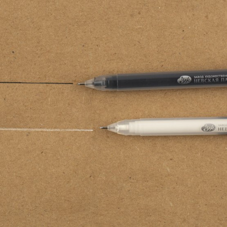 Набор ручек гелевых 0,5 мм "Сонет", 2 штуки (белая, черная) - Гелевые ручки