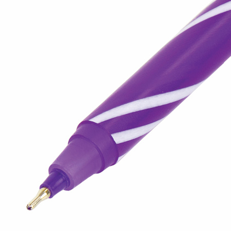 Ручка шариковая масляная ЮНЛАНДИЯ "CANDY", СИНЯЯ, корпус ассорти, узел 0,6 мм, линия письма 0,3 мм, 143019 - Ручки шариковые неавтоматические