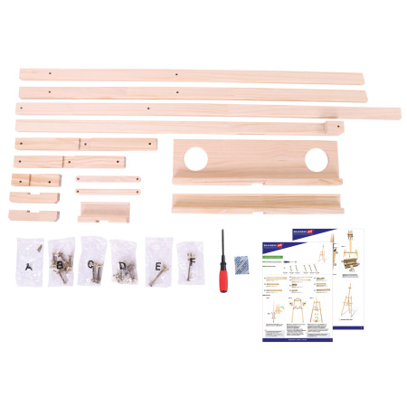 Мольберт напольный из сосны Лира с полкой, 170х55х70 см, высота холста до 107 см, BRAUBERG ART CLASSIC, 192261 - Мольберты