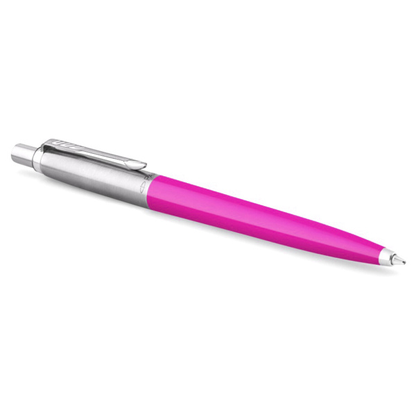 Ручка шариковая PARKER "Jotter Orig Magenta", корпус розовый, нержавеющая сталь, блистер, синяя, 2075996 - Ручки шариковые подарочные