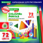 Карандаши цветные BRAUBERG KIDS, 72 цвета, трехгранный корпус, грифель мягкий 3 мм, 181947 - Карандаши цветные