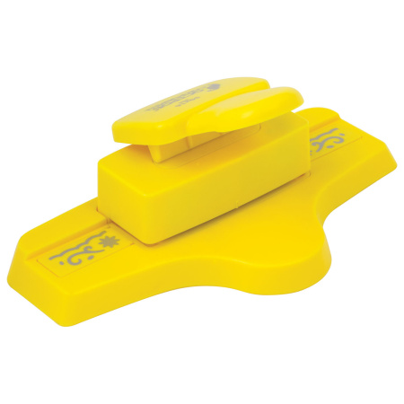 Дырокол фигурный для края "Солнечный узор", диаметр вырезной фигуры 50х16 мм, ОСТРОВ СОКРОВИЩ, 227172 - Дыроколы фигурные для творчества