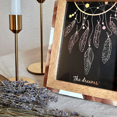 Рамка из мангового дерева BRAUBERG LOFT BROWN STONE, фото 13х18 см, акриловый экран, 17х22 см, 391288 - Рамки для дипломов, сертификатов, грамот, фотографий