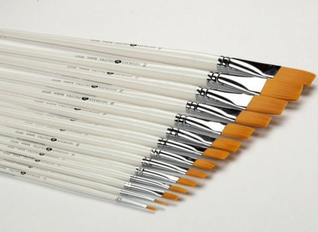 Кисть из синтетики Невская палитра плоская длинная ручка №16 - Кисти художественные из синтетического волоса