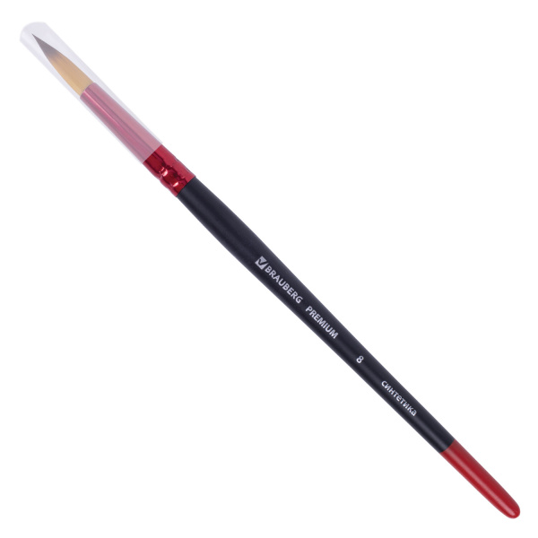Кисть синтетика, круглая № 8, BRAUBERG PREMIUM, 201007 - Кисти для рисования