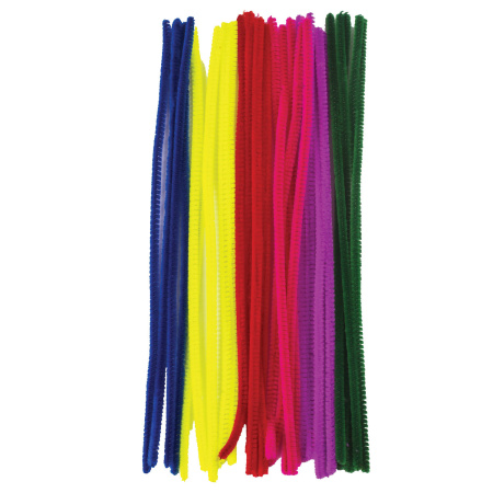 Проволока синельная для творчества "Пушистая", 6 цв., 30 шт., 0,6х30 см, ОСТРОВ СОКРОВИЩ, 661521 - Проволока синельная (пушистая)