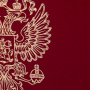 Папка адресная бумвинил бордовый, "Герб России", формат А4, STAFF, 122741 - Папки адресные
