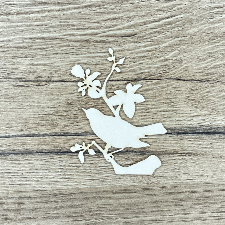 Чипборд "Птица на ветке" толщина 1,55 мм