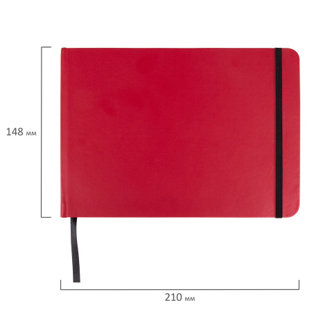 Скетчбук для акварели, 200 г/м2, 148х210 мм, среднее зерно, 40 л., КОЖЗАМ, резинка, BRAUBERG ART PREMIERE, 113265 - Альбомы и бумага для акварели и масла