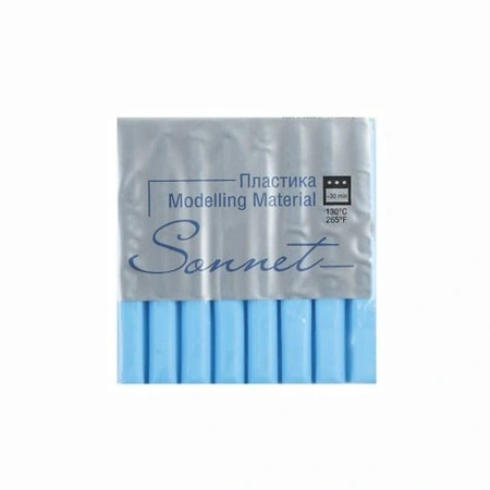 Полимерная глина (пластика) "Сонет", цвет голубой, брус 56 г