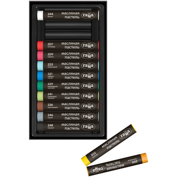 Пастель масляная Гамма, 12 цветов - Пастель художественная в наборах